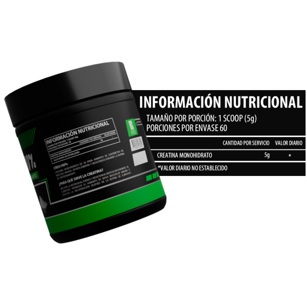 tabla nutricional crea100%